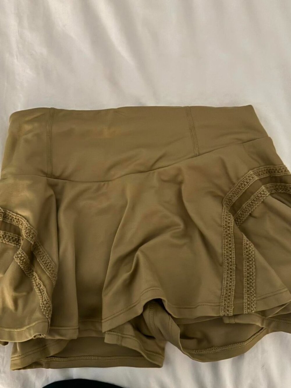 Free People Women's Khaki and Green Skirt
